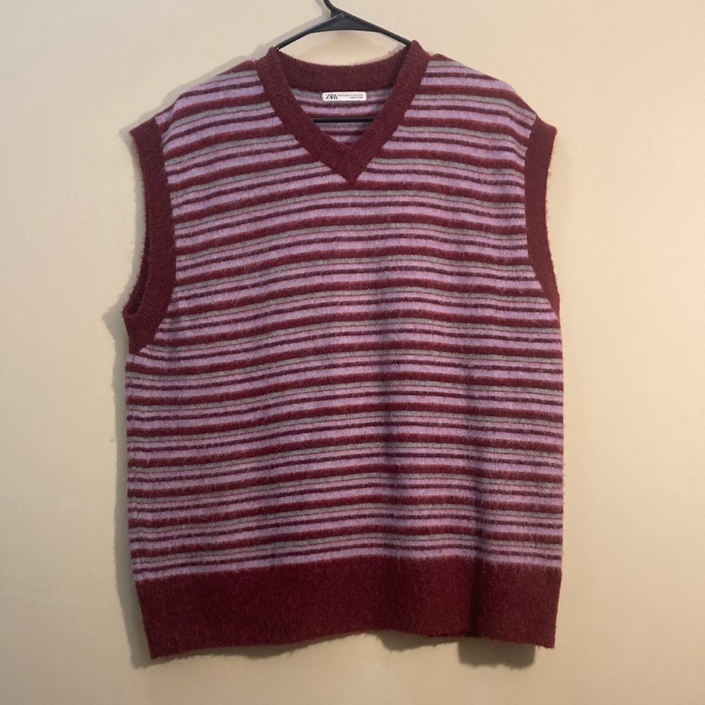 Knitted Striped Zara Sweater Vest